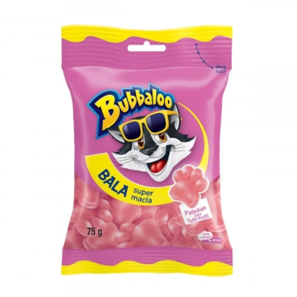 BALA BUBBALOO 75G PATINHAS TUTTI-FRUTTI *CP02