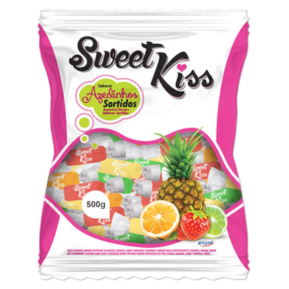 Bala Dura Sweet Kiss Azedinha Sortida 500g - Riclan