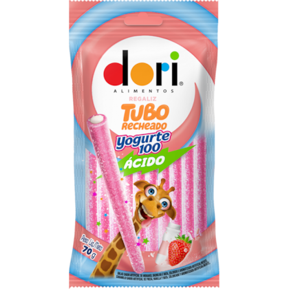 BALA GELATINA TUBO RECH YOG 100 70GR DORI *CP01