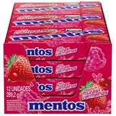 Bala Mentos Mastigável Frutas Vermelhas C/12un - Slim Box
