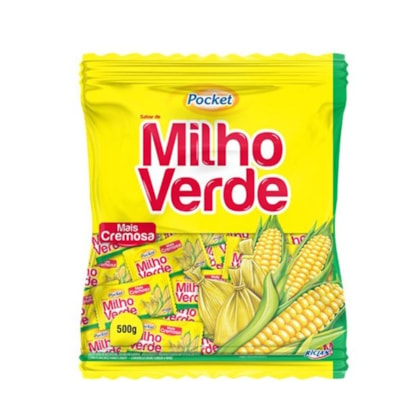 BALA POCKET FRUIT MILHO VERD 500GR *CP03