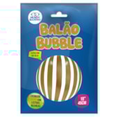 BALAO BUBBLE 45CM TRANSP.C/LISTR DOUR MUNDO BIZARRO *CP02