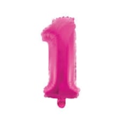 BALAO MET.NUM.1 PINK 100CM MEGA ARTES