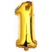 BALAO MET.NUMEROS N.01 40CM OURO MSW *CP02