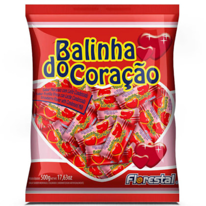 BALINHA DO CORACAO MORANGO 500GR