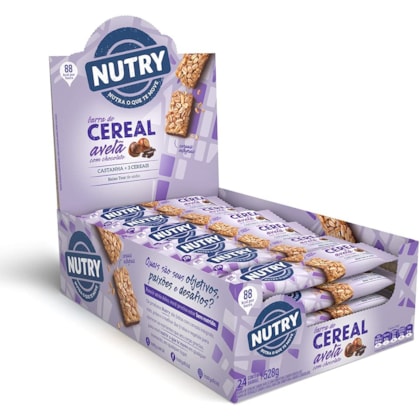 BARRA CEREAL NUTRY 24X22GR AVELA CHOC *CP02