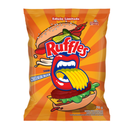 Batata RUFFLES Cheeseburger 70gr - Elma Chips