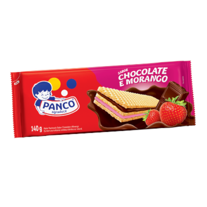 BISC WAFER PANCO CHOCO/MORANGO 140GR *CP01