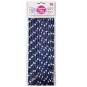 CANUDO PAPEL AZ ESC/BCO ESTRELINHAS C/12 6X20CM MEGA ARTES