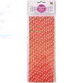 CANUDO PAPEL VERM/BCO BOLINHAS C/12 6X20CM MEGA ARTES