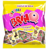 Chiclete BRINQ Sortido com Figurinhas 350gr