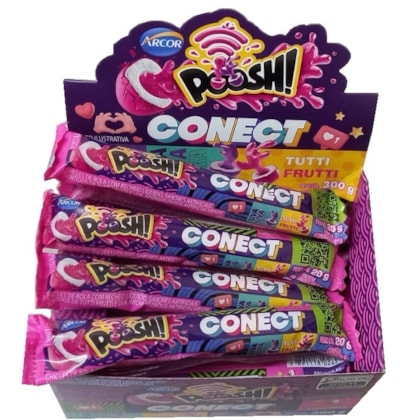 Chiclete Poosh Conect Uva/T.Frutti 300gr - ARCOR