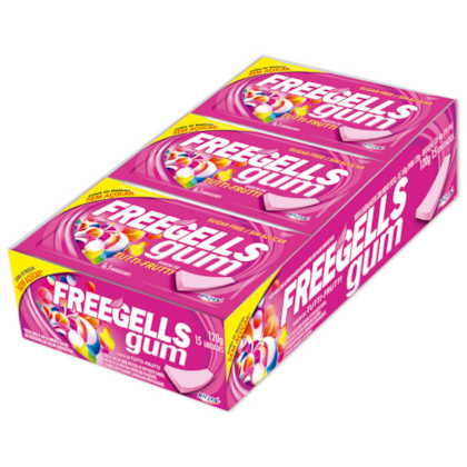 CHICLETE  TUTTI FRUTTI FREEGELLS C/15