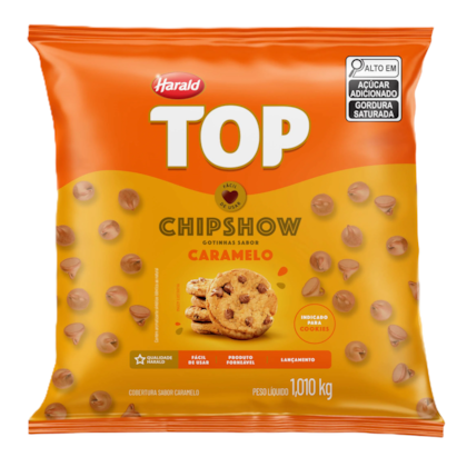 CHOC TOP COBER EM GOTAS CHIPSHOW CARAMELO 1,01KG