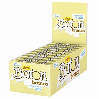 CHOCOLATE BATON BRANCO C/30 UNIDADES
