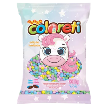 CHOCOLATE JAZAM COLORETI UNICORINIO 300GR *CP01