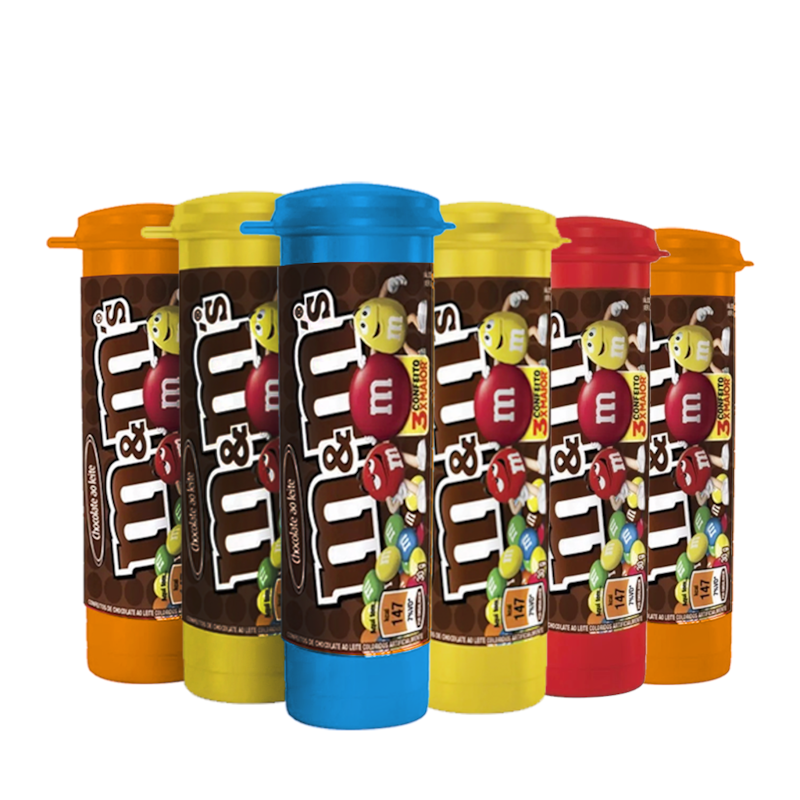 CHOCOLATE MXM MINI TUBO 12X30GR *CP02 - Ferros Doces