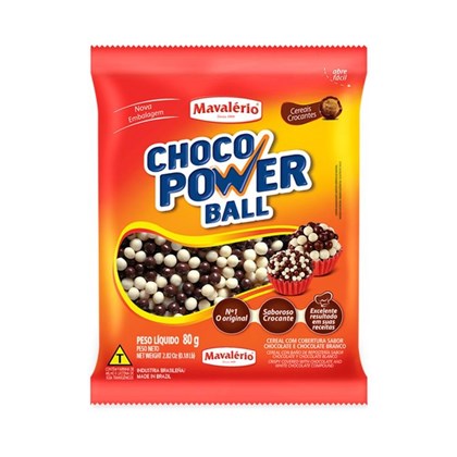 CHOCOLATE POWER MICRO BALL BRANCO E PRETO 80GR *CP02