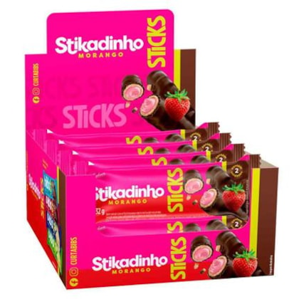 CHOCOLATE STICKS C/16X32G STIKADINHO MOR 512G