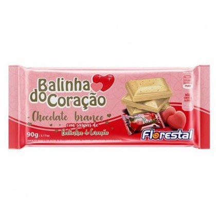 CHOCOLATE TAB.BALINHA COR.BCO 90GR FLORESTAL *CP03