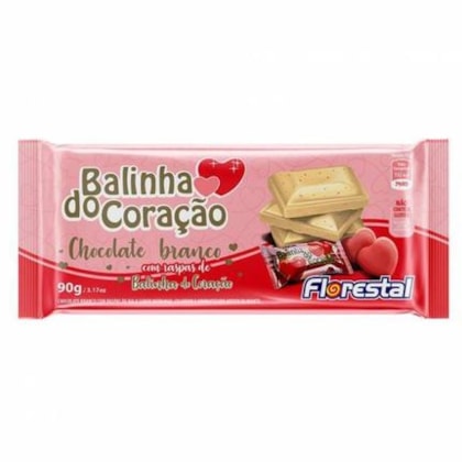 CHOCOLATE TAB.BALINHA COR.BCO 90GR FLORESTAL *CP03