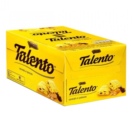 CHOCOLATE TALENTO BCO CEREAIS PASSAS C/12X85GR *CP02