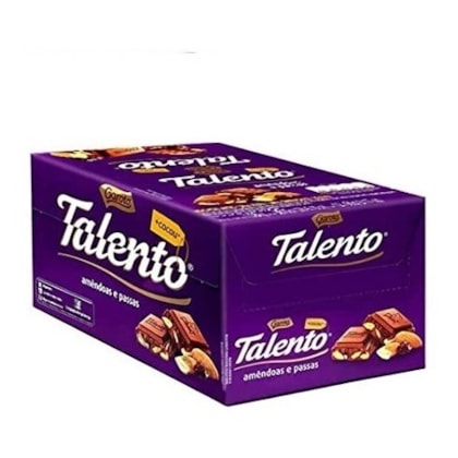 CHOCOLATE TALENTO LEITE AMEN E UVA C/12X85GR *CP02