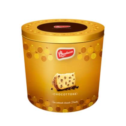 Chocottone Bauducco 750gr Lata - Panetone com Gotas de Chocolate