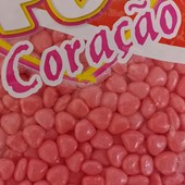 Confeito Bala de Corações Frutas Morango Rosa Pipper 500g - Sams