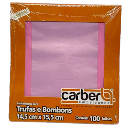 EMB.CARBER P/TRUFA 14,5X15,5 C/100 ROSA *CP02