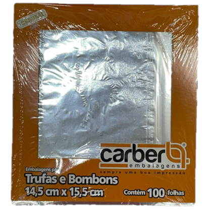 EMBAL P/TRUFA 15X16 PRATA CARBER PACK *CP02