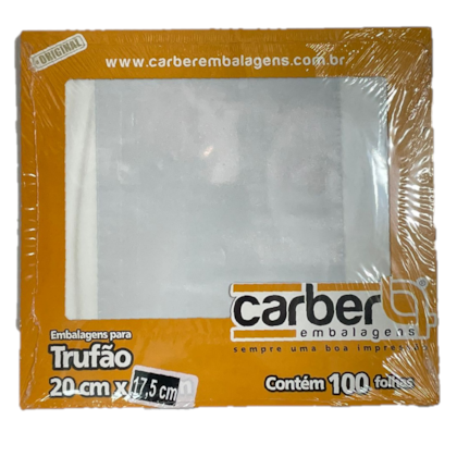 EMBAL P/TRUFA 18X20 BCO C/100 PACK CARBER *CP02