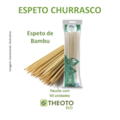 ESPETO BAMBU THEOTO 25CM C/50 UN