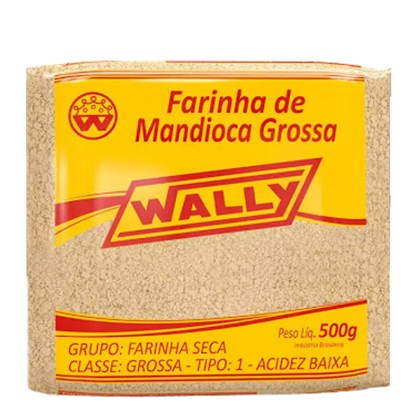 FARINHA DE MANDIOCA GROSSA WALLY 500GR *CP02