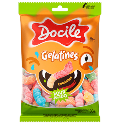 GELATINA DOCILE GUMMIES 80GR COBRINHAS CIT *CP01