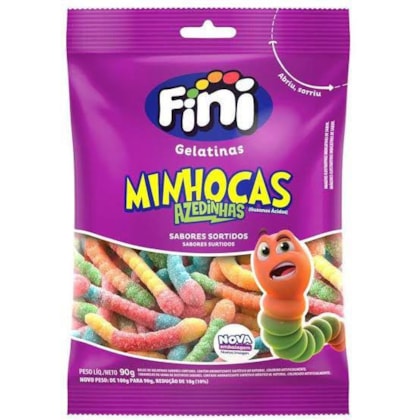 GELATINA FINI 90GR MINHOCAS ACIDA *CP01