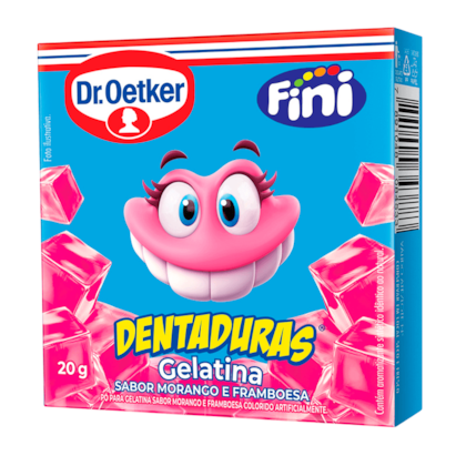 GELATINA FINI DENTADURAS 20GR SABOR MORANGO