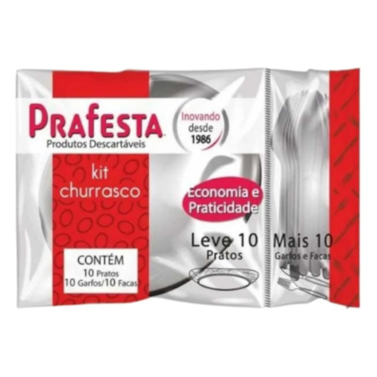 Kit para Churrasco Q.Line com 10 un - PRAFESTA