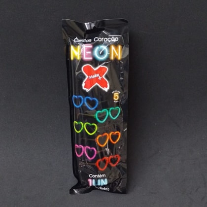 OCULOS CORACAO BASTAO NEON UND SORT MAKE MAIS