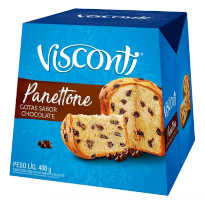 Panetone com Gotas de Chocolate Visconti 400g - Panettone