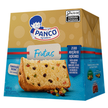 Panettone frutas zero adição de açúcares 400g - Panetone Panco