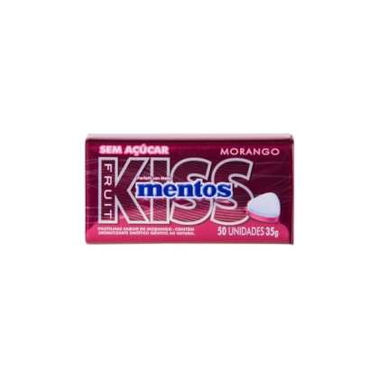 PASTILHA MENTOS KISS 35GR UND MORANGO VAREJO *CP02