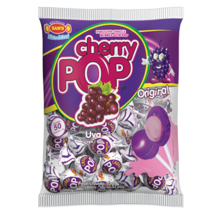 PIRULITO CHERRY POP C/50UN - UVA