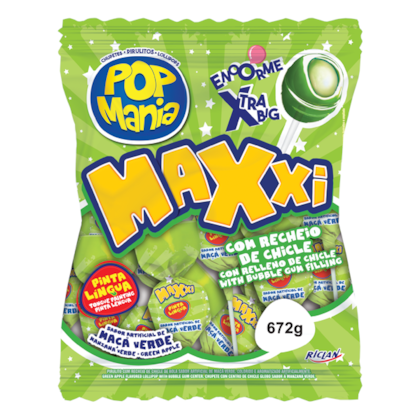 PIRULITO POP MANIA MAXXI MACA VRD C/24*VRD