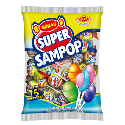 PIRULITO SUPER SAMPOP FRUTAS C/25