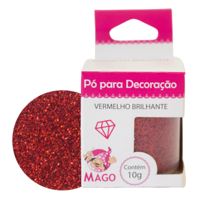 PO MAGO P/DECORACAO 10GR VERM BRILH *CP02