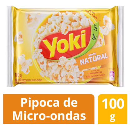 POPCORN MICRO NATURAL YOKI 100G