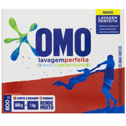 SABAO EM PO OMO 800GR LAV PERFEITA*BCO