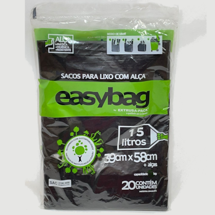 SACO P/LIXO 15LTS C/20 EASYBAG 39X58 *CP02