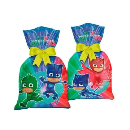 SACOLA PLAST PJ MASKS 2 C/12 REGINA